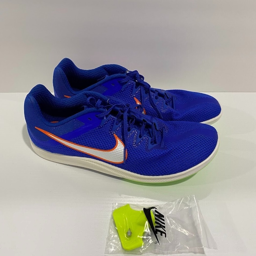 Nike Zoom Rival Distance Track Shoes With Spikes Blue Men's Size 13